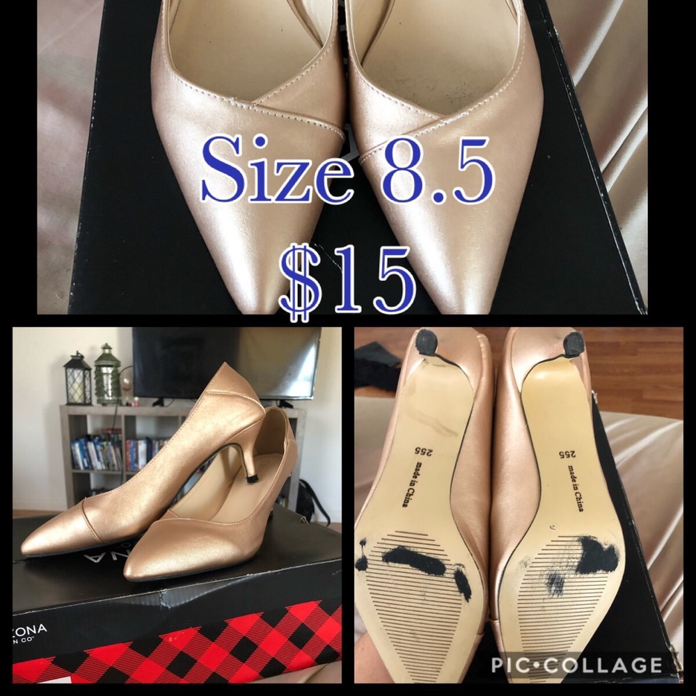 Soft Gold kitten heels